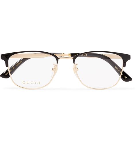 gucci black and gold eyeglasses|Gucci clear and gold glasses.